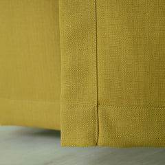 LALIBELA Custom Size Linen Look Curtain – Dark Yellow