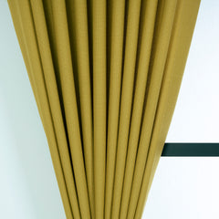 LALIBELA Custom Size Linen Look Curtain – Dark Yellow