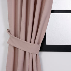 Lalibela Custom Size Linen Look Curtains Luxury Modern Drapery Panels with Natural Solid Colors with Blackout Lining Options