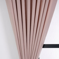 LALIBELA Custom Size Linen Look Curtain – Soft Pink
