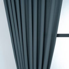 LALIBELA Custom Size Linen Look Curtain – Matte Blue