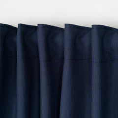 LALIBELA Custom Size Linen Look Curtain – Navy Blue
