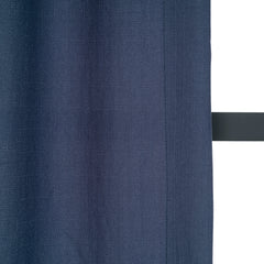 LALIBELA Custom Size Linen Look Curtain – Navy Blue