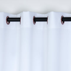 LALIBELA Custom Size Linen Look Curtain – White