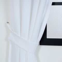 LALIBELA Custom Size Linen Look Curtain – White