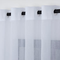 NUVIA Sheer Linen-Look Curtains – Custom Size Elegant Drapes