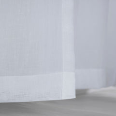 NUVIA Sheer Linen-Look Curtains – Custom Size Elegant Drapes