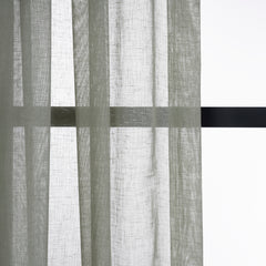 NUVIA Sheer Linen-Look Curtains – Custom Size Elegant Drapes