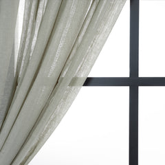 NUVIA Sheer Linen-Look Curtains – Custom Size Elegant Drapes