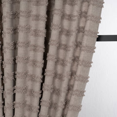 FELINA Wave Panel Curtains – Fluffy Linen Look in Mink