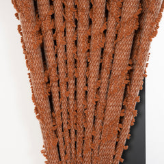 FLUMA Chevron Panel Curtains – Fluffy Linen Look in Terra Cotta