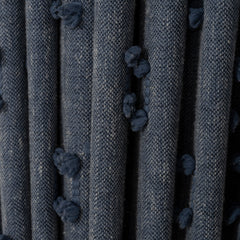 FLOSIA Fluffy Pom Pom Panel Curtain – Blue