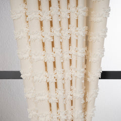 FELINA Wave Panel Curtains – Fluffy Linen Look in Off White
