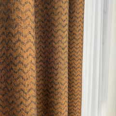CHEVRINA Curtains – Chevron Wool Look Drapes in Terra Cotta
