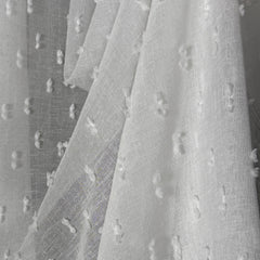 FERONA Sheer Curtains – Custom Linen-Look with Mini Pompoms