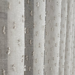 FERONA Sheer Curtains – Custom Linen-Look with Mini Pompoms