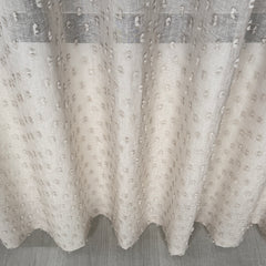 FERONA Sheer Curtains – Custom Linen-Look with Mini Pompoms