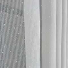 ALMERA Sheer Curtains – Custom Herringbone Texture with Pompom Detail