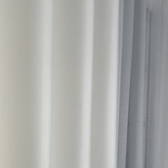 STRAVIA Curtains – Custom Satin Finish Drapes with Linear Woven Texture – Off White