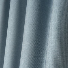 STRAVIA Curtains – Custom Satin Finish Drapes with Linear Woven Texture – Blue