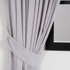 ALVERIS Curtains – Custom Velvet Drapes with Iridescent Shine – Light Gray