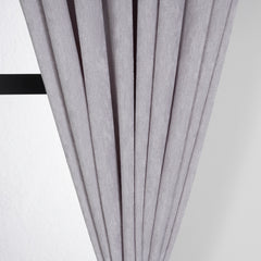 ALVERIS Curtains – Custom Velvet Drapes with Iridescent Shine – Light Gray
