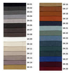 FERNARA Curtains – Wool-Look Solid Texture – Black